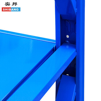 实邦货架置物架仓储货架展示架铁架仓库货架蓝色300kg副架长120*宽50*高200