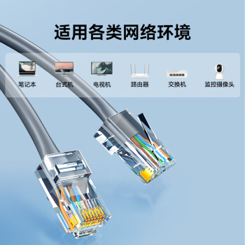 山泽超五类千兆网线【工程版0.5mm纯铜线芯】CAT5e类非屏蔽 家装网络布线监控POE供电305米SZ-5305A