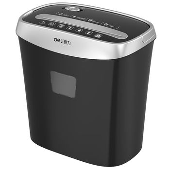 得力(deli) 4级保密个人办公家用碎纸机（单次6张 15L 持续10分钟 ）33103S