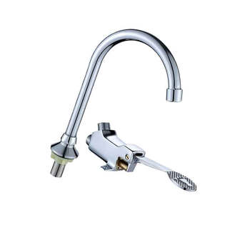 星期十 小阀体+出水龙头 铜医院用脚踏式水龙头 食品工厂洗手盆实验室脚踩水龙头开关定制