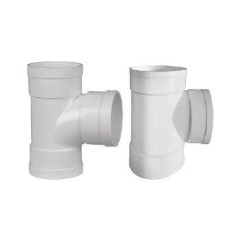 联塑 LESSO PVC-U排水配件90°顺水三通(等径三通) 白色 dn40