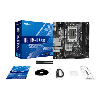 华擎（ASRock）H610M-ITX/ac 迷你主板 支持cpu 12600KF/12400F/13600KF（Intel H610/LGA 1700）