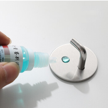 益美得 LSL8453 304不锈钢免打孔厨房墙壁入户挂衣勾子 A款亮光8个装