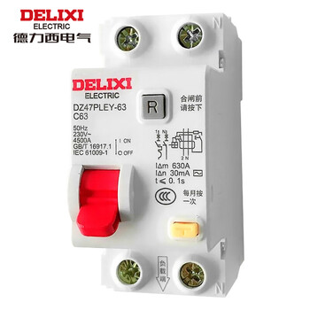 德力西电气 漏电保护断路器DZ47PLEY-63 1P+N C 32A 30mA