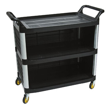 超宝（CHAOBAO）D-012B 大号多用途三层手推车 三层酒水车服务车 厨房推车置物架茶水快餐酒楼送餐手推车