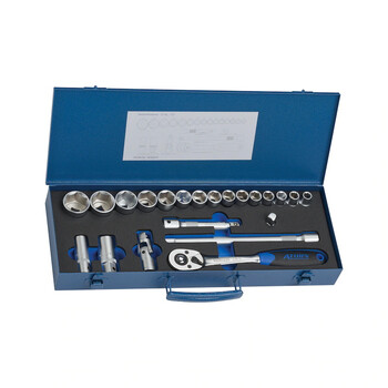 哈恩库博 棘轮套筒扳手组套1/2英寸22件套六角形  58574021 60天