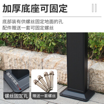 迪恩斯（DEANS）室外烟灰柱户外立式座地烟灰桶灭烟柱吸烟区灭烟桶烟蒂柱烟头垃圾桶 413B烤漆