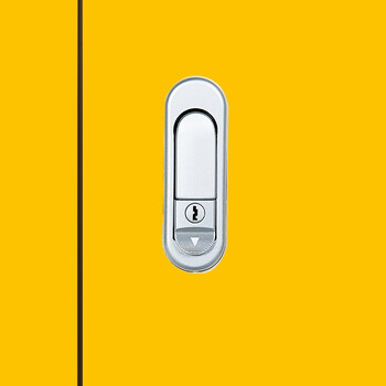 京度气瓶储存柜  三瓶实验室压缩气体柜医院高压实验室安全储存柜二代报警器可定制 黄色