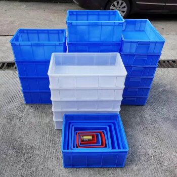 力豪LIHAO 塑胶周转筐长方型收纳箱熟胶箱工业收纳盒 11#盖730*570*10mm蓝色（单独盖）
