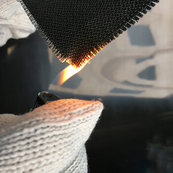 鸣固 ZL2473耐高温白胚玻纤布 隔热挡焊花电影院幕墙壁布 玻璃纤维防火布 无碱加密1.5mm厚x1米宽*1平方