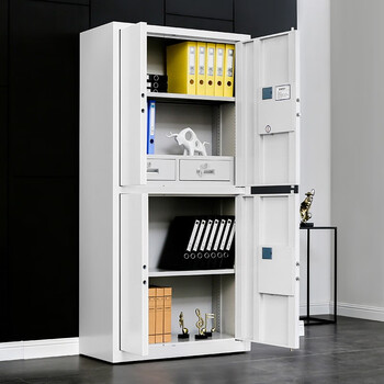 欧思泰 电子保密柜铁皮柜档案柜钢制密码锁文件柜办公柜白色双节国保锁保密柜   通双节白色国保指纹