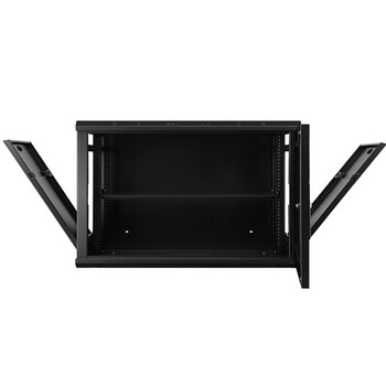 纵横机柜  Z1 6506 6U机柜 网络壁挂机柜 350mm高600mm宽450mm深 19英寸黑色钢化玻璃前门