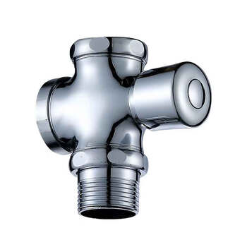 星期十 小四通-6分DN20 铜手按式蹲便器冲水阀 四通冲洗阀 大便延时冲洗阀 厕所冲洗阀定制