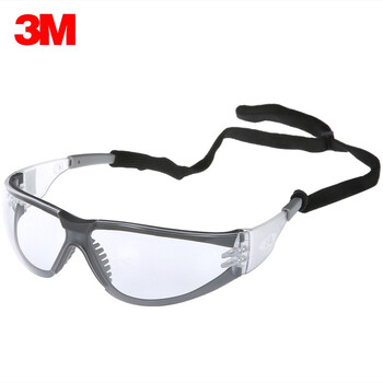 3M 11394护目镜 舒适型防雾涂层防护眼镜防风沙防飞溅男女户外骑行时尚劳保眼镜 11394