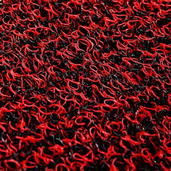 雅的（yade）雅的 钉底pvc丝圈塑料地垫防滑入户进门脚踏垫门口门垫 黑红色 20MM厚 60*75CM /个