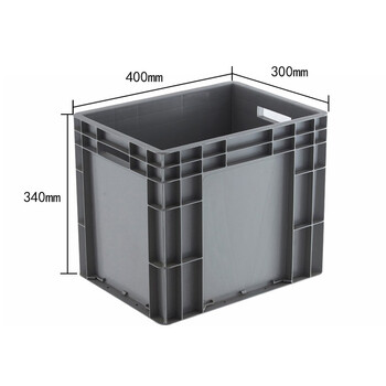 访客 FK 塑料周转箱灰色4号长方形大号周转筐商用工业物流周转框仓库养殖物业运输收纳  10个装