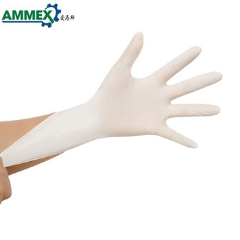 爱马斯（AMMEX）XLFRT一次性乳胶手套工业实验室牙科手套无粉 100只/盒定做  M