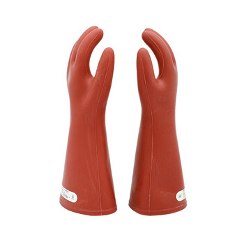 双安 CX122 12KV绝缘手套橡胶型电工手部防护41cm直板型绝缘手套 1双