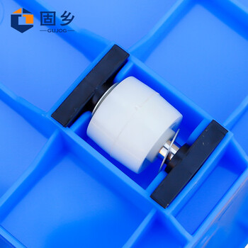 固乡酒店消毒餐具存放箱周转箱 储物箱 带盖扣手物流箱 收纳工具箱 塑料胶箱 带盖子周转箱 带轮蓝色2号