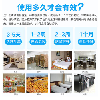 楚婕雅80㎡驱鼠神器家老鼠一窝端灭老鼠神器商用超声波大功率捕驱鼠器