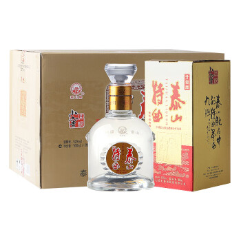 泰山牌泰山特曲 52度 升级版 浓香型白酒 整箱500ml*6瓶 山东白酒