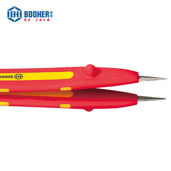 宝合(booher)双色绝缘针尖无齿镊子134MM 0231135