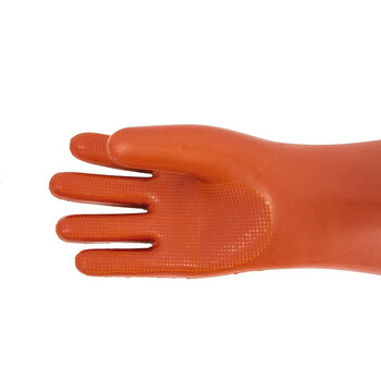 双安 40KV橡胶绝缘手套 4级带电作业耐压35KV安全防触电手套  电工电力检修高压防护劳保手套 均码 1副