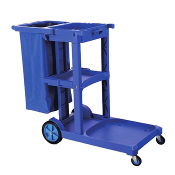 超宝（CHAOBAO）D-11 多用途清洁手推车 蓝色 收集车手推车清洁工作车 清洁工作车
