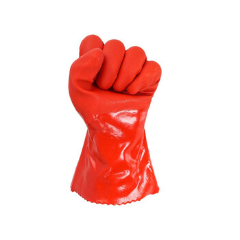 春蕾982威士邦木板加工刷胶水用手套29cm 10双 S码 防滑耐磨耐油保暖PVC磨砂手套 定制