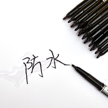 晨光(M&G)文具 黑色粗细双头记号笔 防水马克笔油性笔 儿童学生勾线笔 办公用品12支XPMV7403