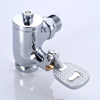 星期十 新脚踏大阀体-6分DN20 铜入墙式角式冲洗阀蹲便器冲洗阀 入墙式厕所冲洗阀定制