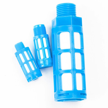 冰禹 BYA-80 气动消声器 电磁阀铜消声器 塑料消声器（默认蓝）4分10个