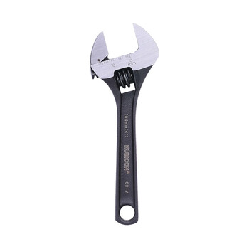 罗宾汉（RUBICON）铬钒钢带刻度活动扳手RAP-004 发黑光柄 4英寸100mm 大开口17mm