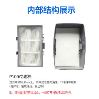 3M 7093CN防颗粒物过滤盒P100/KP100防尘玻璃纤维烟尘工业粉尘滤尘盒 2个