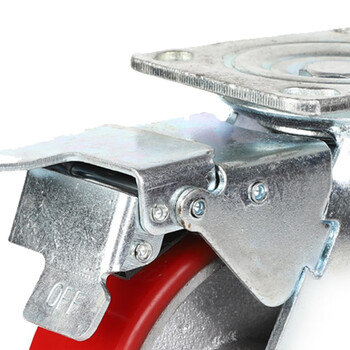 海斯迪克 HKZL-18 重型PU脚轮 聚氨酯防缠绕韩式铁芯手推车轮子 6寸万向轮