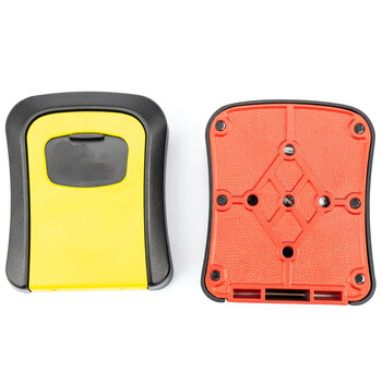 海斯迪克 密码钥匙盒 大门猫眼壁挂式金属密码锁 装修密码盒 黑色 HKCL-62