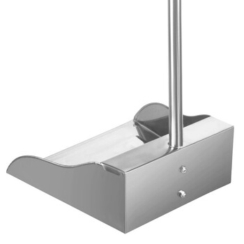 领象 加厚不锈钢垃圾铲铁皮簸箕单个箕畚箕铲子撮子铁畚斗垃圾斗特厚垃圾铲子 防风大号