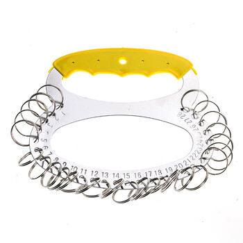 稳斯坦 W237 不锈钢手提多位钥匙圈 钥匙板酒店仓库标记钥匙环 28位钥匙盘加护手 