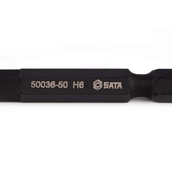 世达SATA 1/4"（6.35mm)系列50mm长机用六角批头，10件套，3*50mm，59033-50
