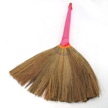 冰禹 BY-275 清洁手工芒花笤帚 间色彩柄芒草扫帚（ 手柄颜色随机）1把