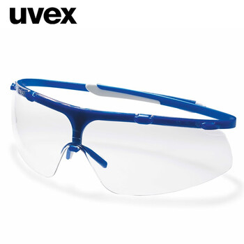 UVEX优唯斯 9072211 防雾防刮防冲击防溅射防护眼镜 海军蓝 1副