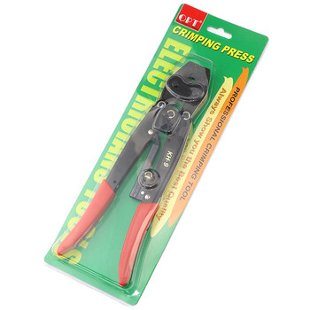 压线钳棘轮式台湾OPT省力快速冷压端子钳针管式C型绝缘裸线耳 KH-9 KH-9 铬钒合金钢 现货