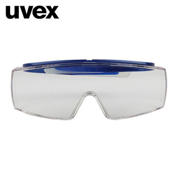 uvex优唯斯 安全防护眼镜透明镜片蓝框可与大部分矫视眼镜共同佩戴定做9169065 1副