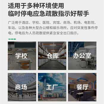 趣行 消防应急标识灯具 新国标LED安全出口指示牌 商用应急疏散通道指示灯 单面左向出口 大号60x20cm