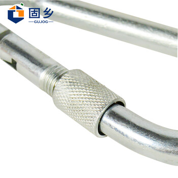 固乡 软梯链接扣 保险钩  带锁登山扣 安全扣 钢丝绳 钥匙钩 挂钩扣链接扣【10cm弹簧扣2个装】