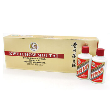 华致酒行飞天茅台53度茅台小酒礼盒装50ml5瓶茅台飞天酱香型白酒金色