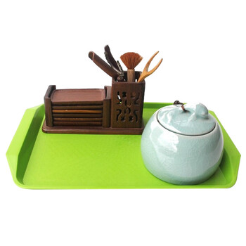 冰禹 BYA-167 塑料加厚托盘 工厂仓库酒店PP塑料长方形托盘 食堂水果盘 43*30cm 白色