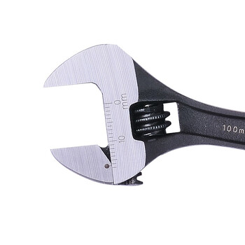 罗宾汉（RUBICON）铬钒钢带刻度活动扳手RAP-004 发黑光柄 4英寸100mm 大开口17mm