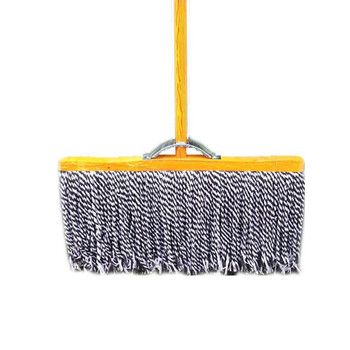 鸣固 30CM木头木杆尘推拖把  平板拖把排拖棉线墩布办公室家政工厂车间商场瓷砖保洁吸水去污