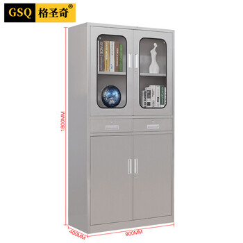 格圣奇304不锈钢储物柜车间置物柜样品分类柜C1599中二斗可定制